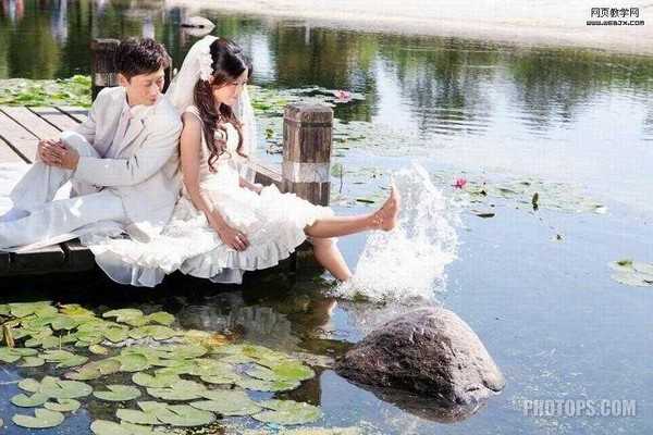 photoshop 婚纱照调色教程 夏日恋歌婚片效果