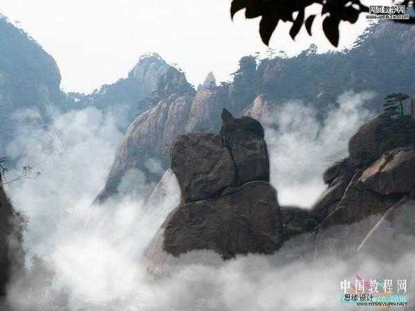 PS将给大山风景图片添加神秘的云雾效果教程