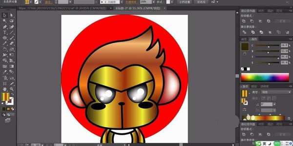 ai怎么设计猴子图标? ai设计猴子logo标志的教程