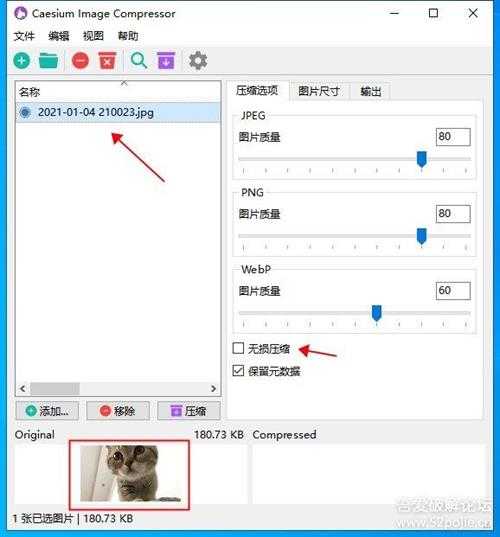 批量无损图片压缩工具-Caesium Image Compressor v2.3.0